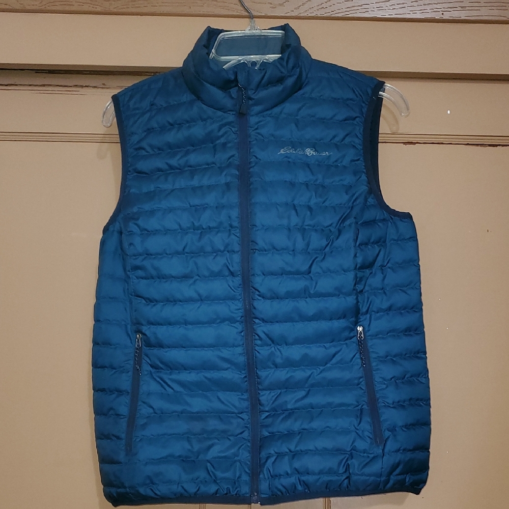 EB650 Teal Quilted Down Puffer Vest